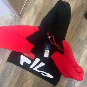 Fila crop hoodie NWT sz small